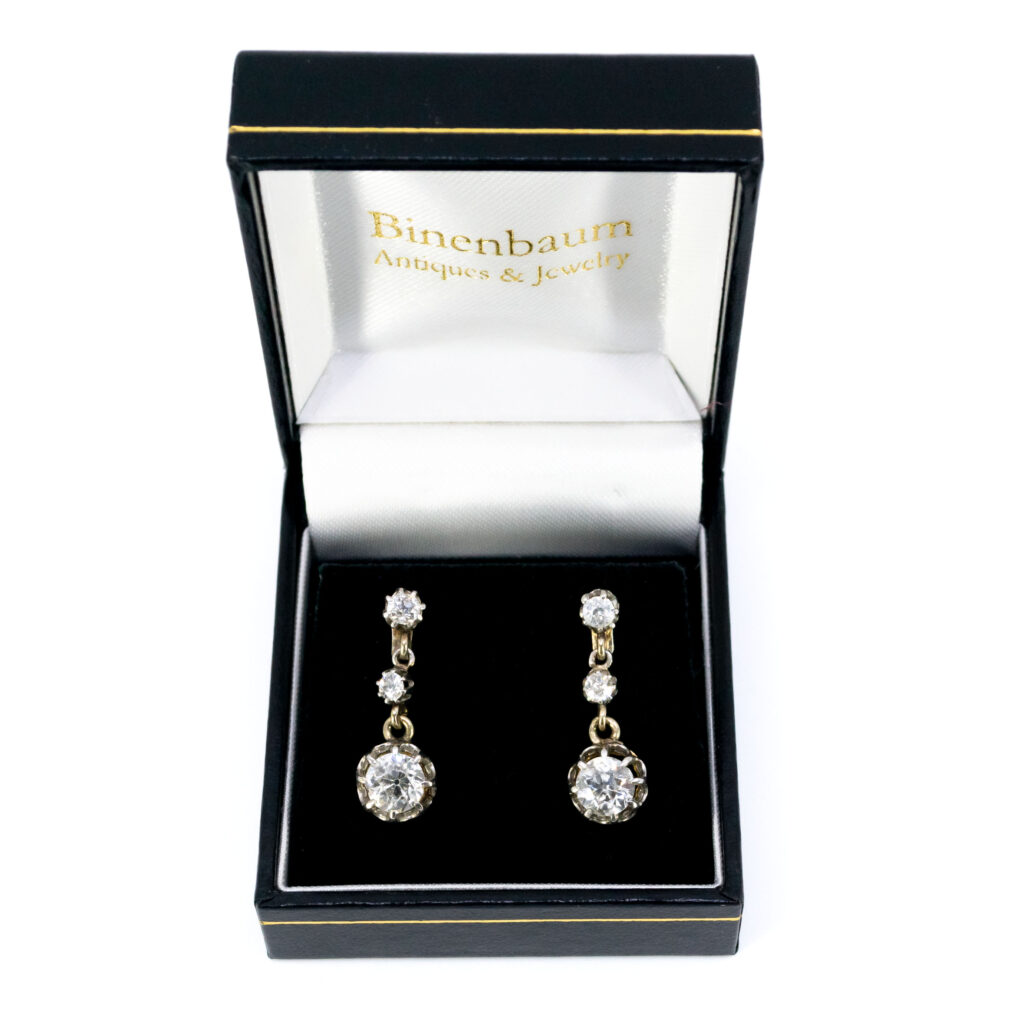 Diamond 18k Platinum Drop Earrings 10231-2234 Image5