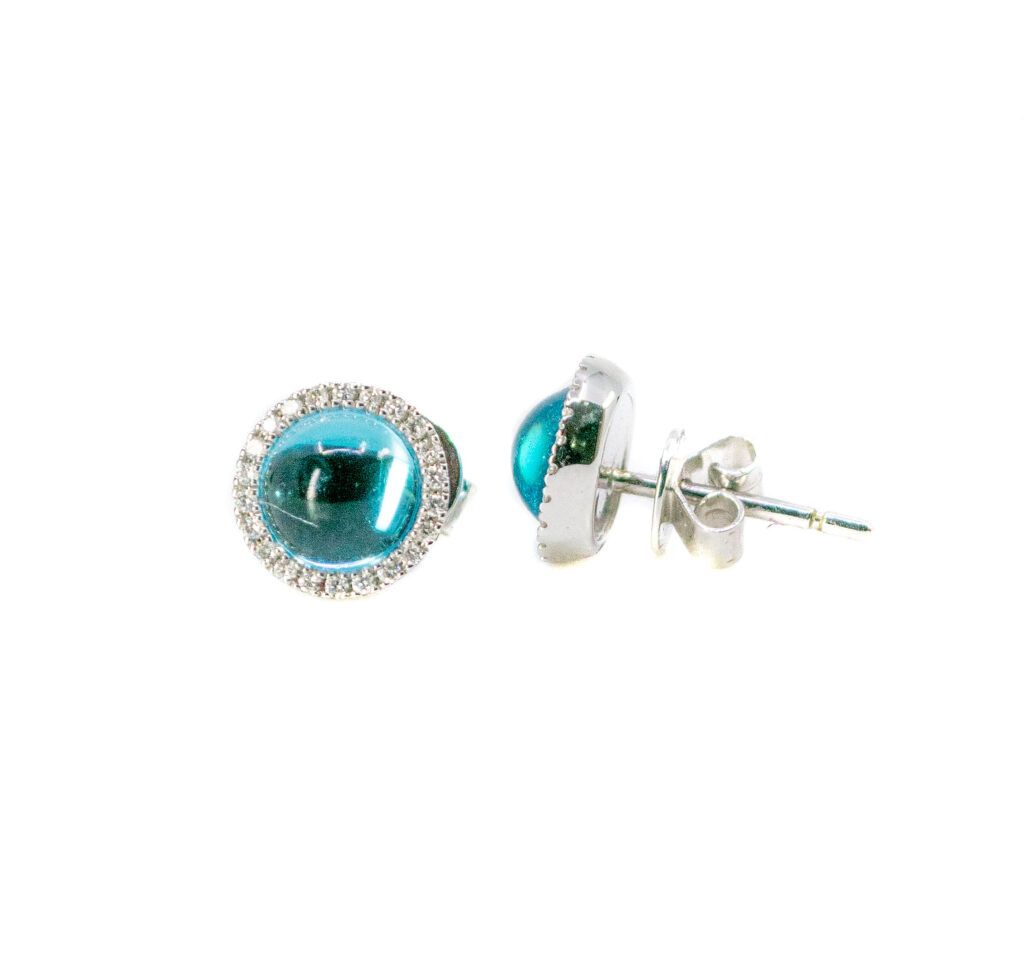 Topaz Diamond 14k Stud Earrings 10294-6507 Image5