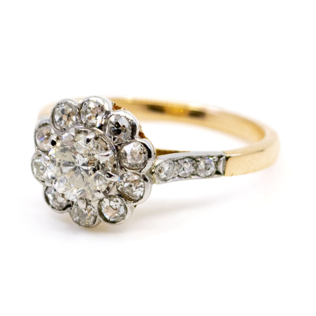Diamond 18k Platinum Cluster Ring 10314-4983 Image2