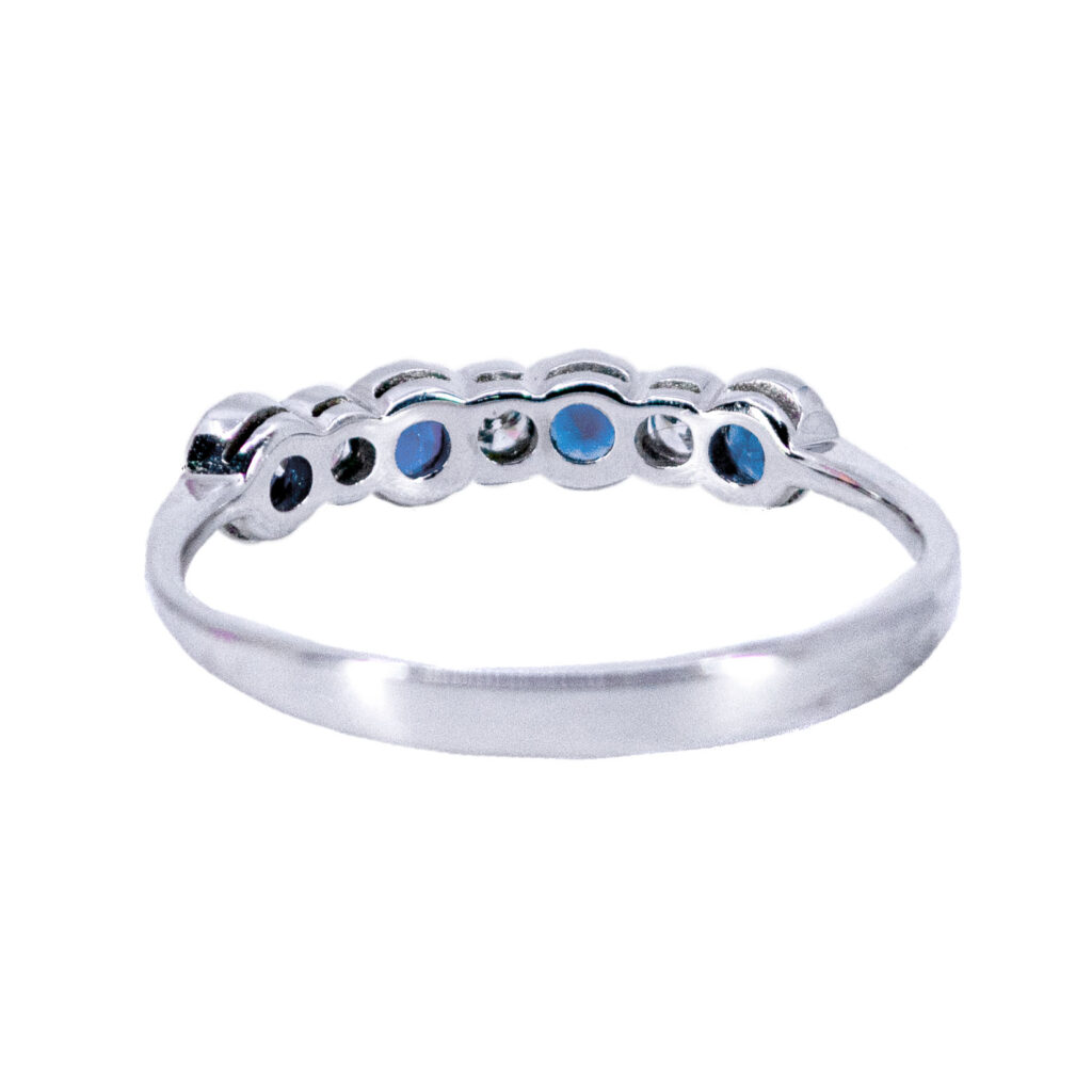 Diamond Sapphire 18k Row Ring 10412-6554 Image5
