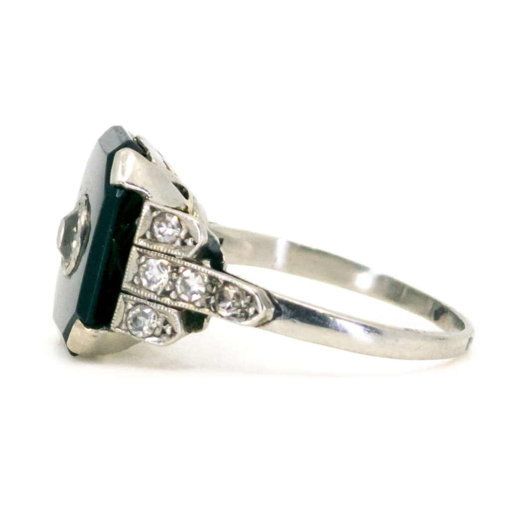 Diamond Onyx platina achthoekige ring 10492-6238 Afbeelding3