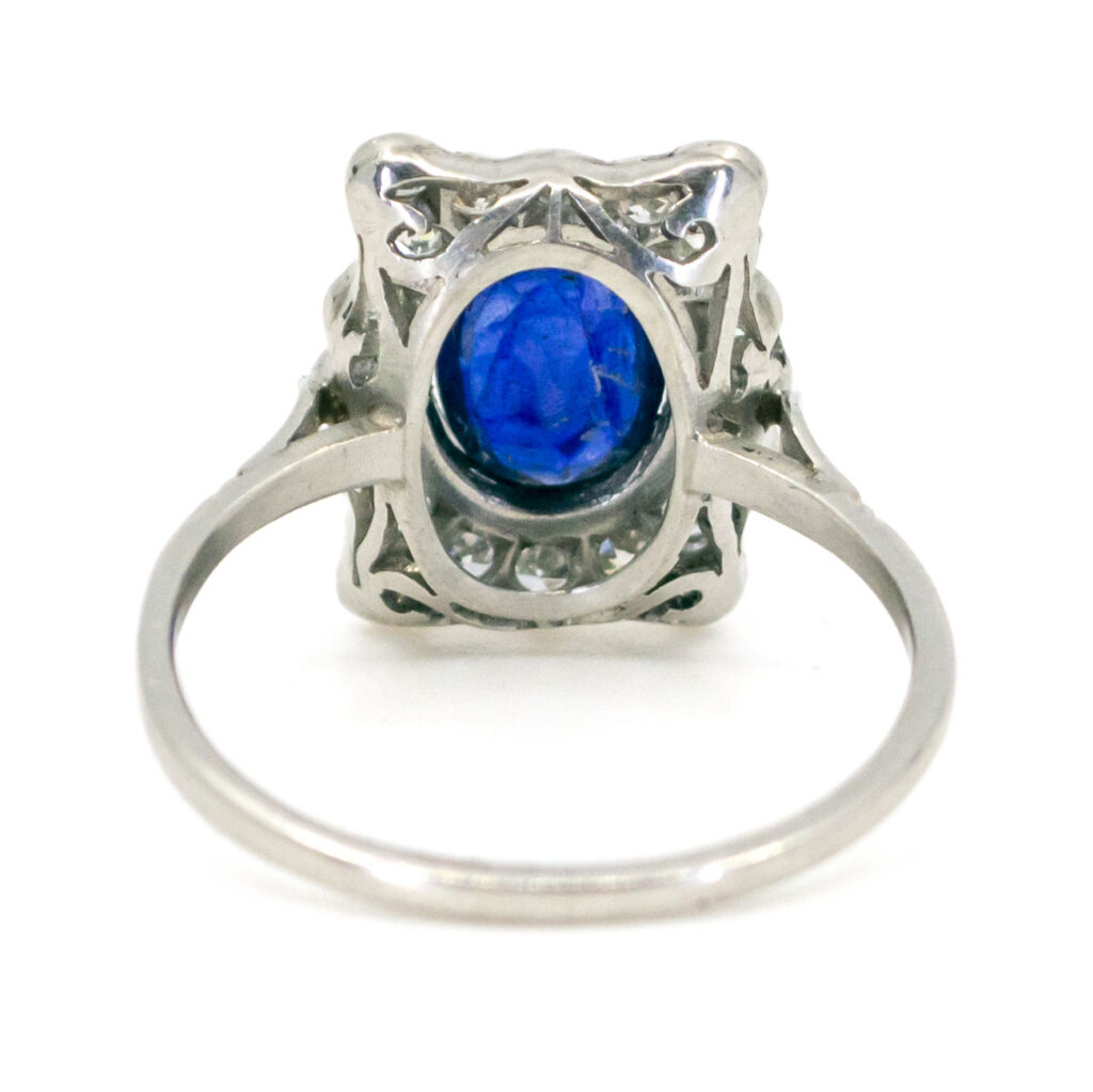 Diamond Sapphire Platinum Deco Ring 11146-6932 Image4
