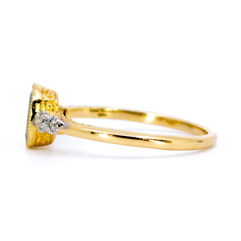 Aquamarine Diamond 14k Oval-Shape Ring 11368-0196 Image3