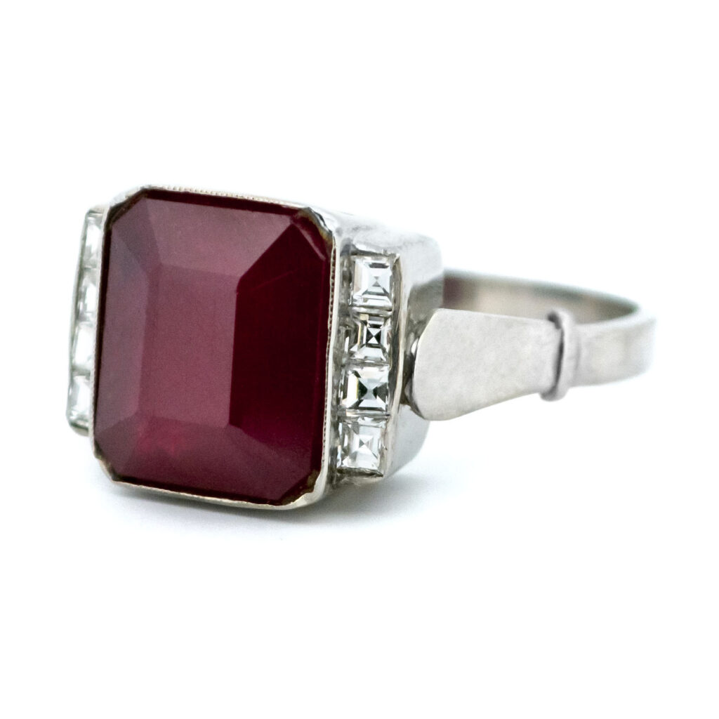 Diamond Ruby Platinum Ring 11498-2283 Image2