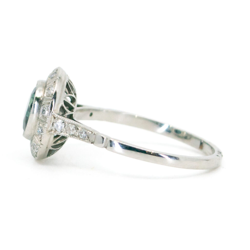 Sapphire Diamond Platinum Halo Ring 11731-5031 Image3