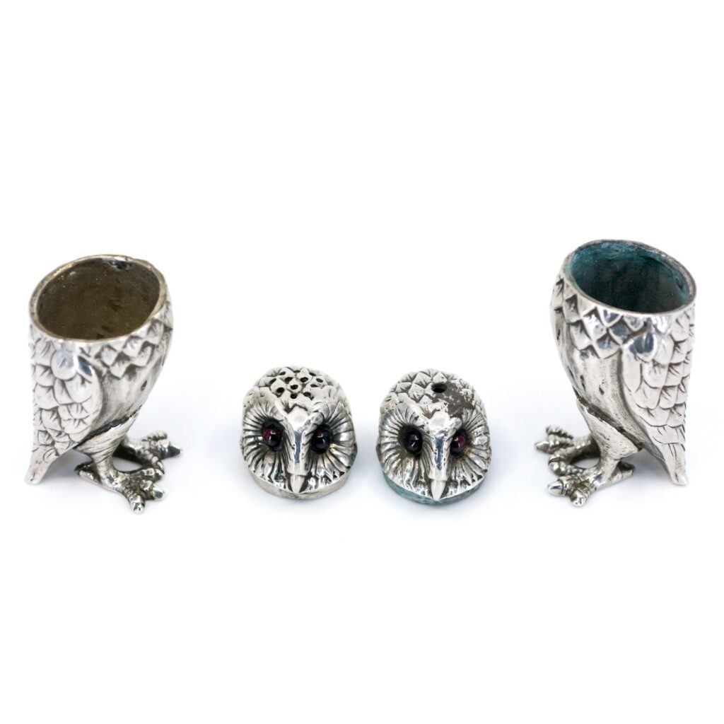 Silver Owl Salt And Pepper Shakers Set 11737-2851 Image3