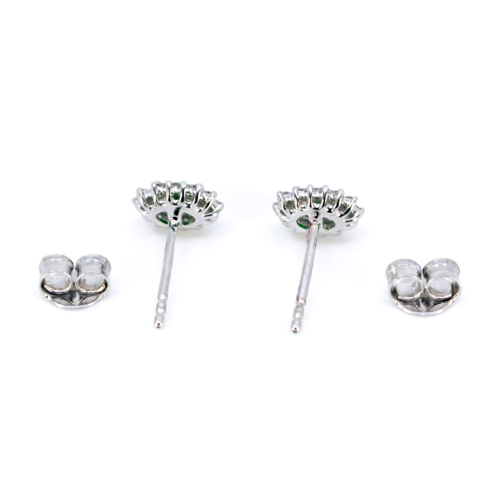 Emerald Diamond 18k Stud Earrings 12071-7324 Image3