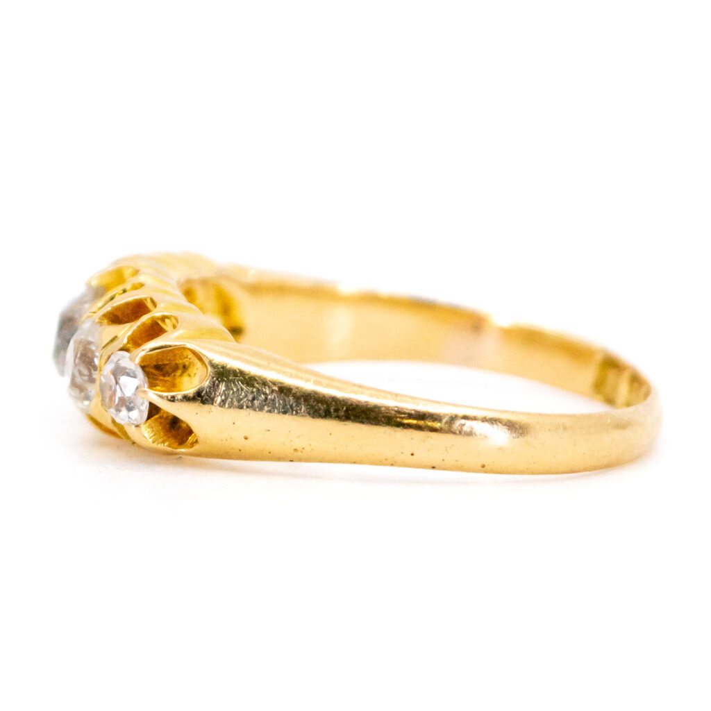 Diamant 18k antieke ring 12276-7405 Afbeelding3