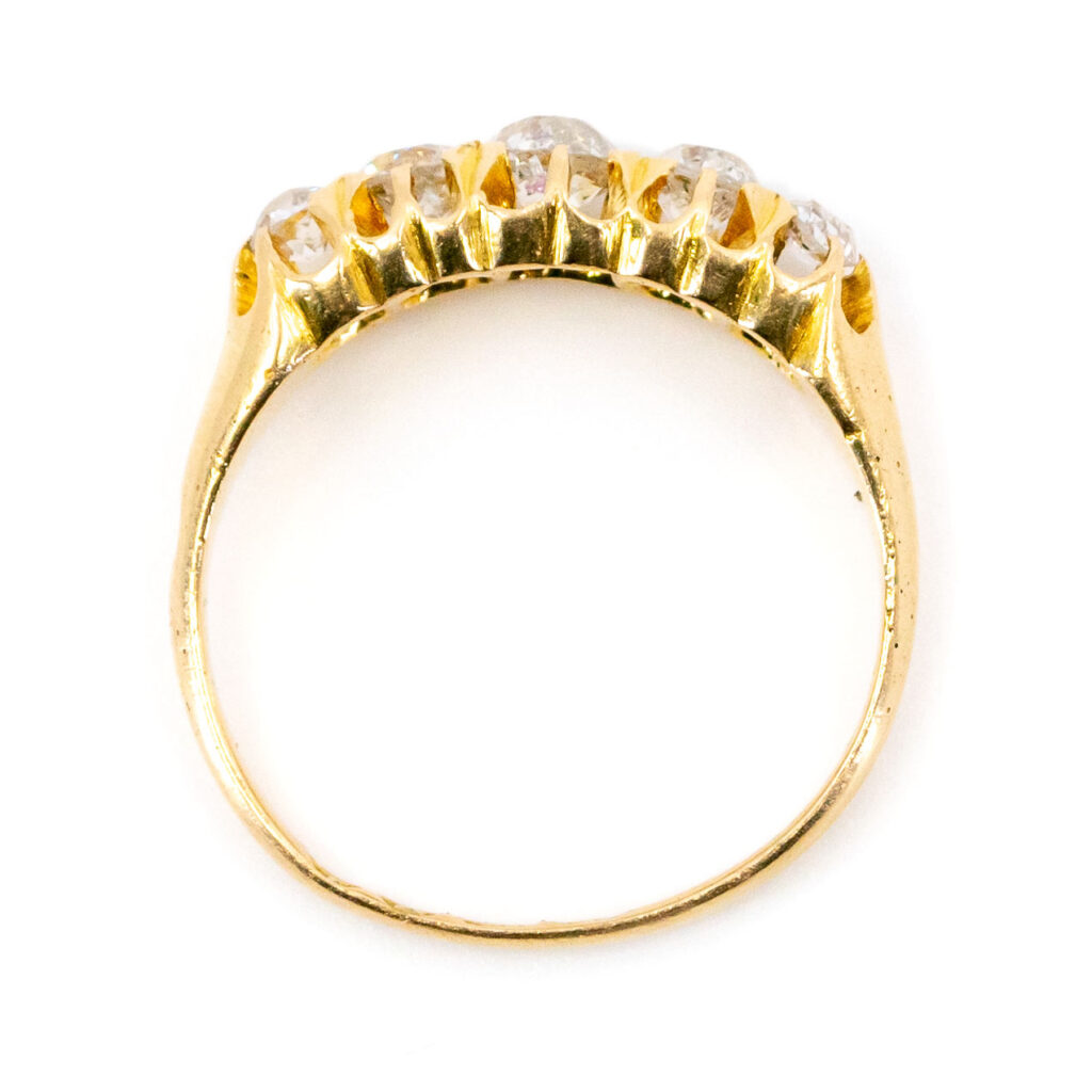 Diamant 18k antieke ring 12276-7405 Afbeelding5