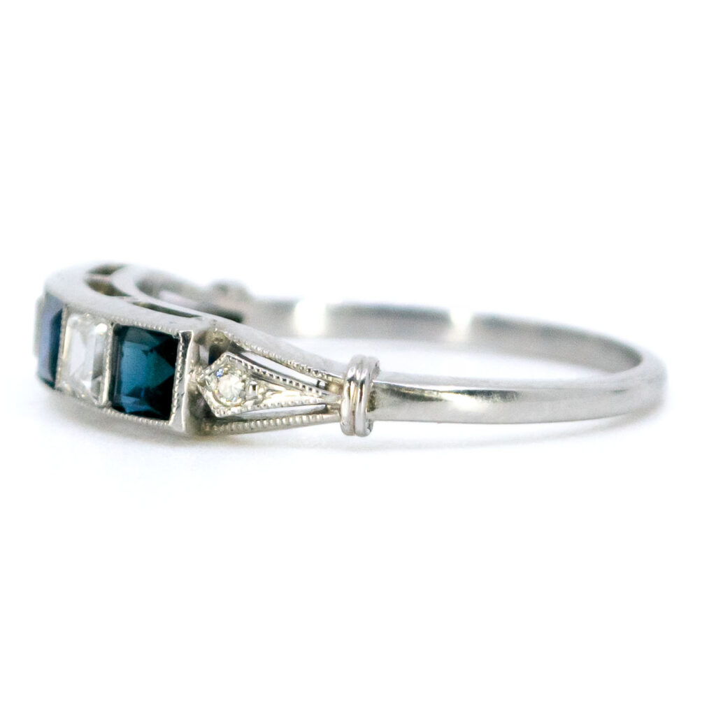 Anello in platino con diamanti e zaffiri 12327-2329 Image3