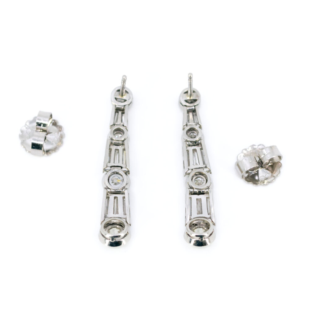 Diamond Platinum Drop Earrings 12343-2344 Image5