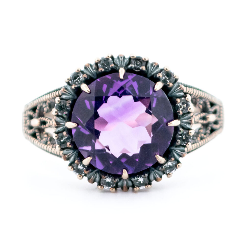 Anello in argento con topazio ametista 12416-7423 Immagine1