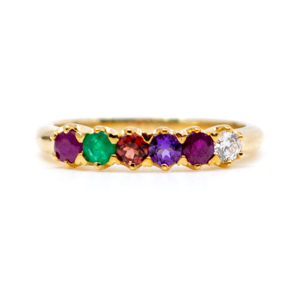 Amethyst Diamond Emerald Garnet Regard (Multi Gemstone) Ruby 14k "Regard" Ring 12757-8024 Image1