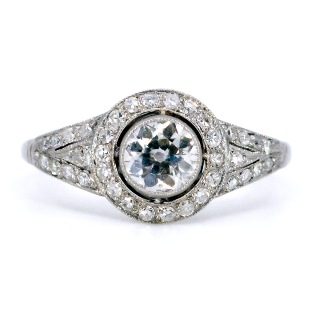 Diamant platina halo ring 12837-5048 Afbeelding1