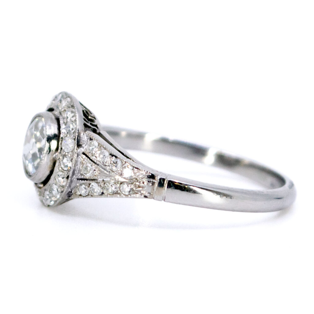 Diamant platina halo ring 12837-5048 Afbeelding3
