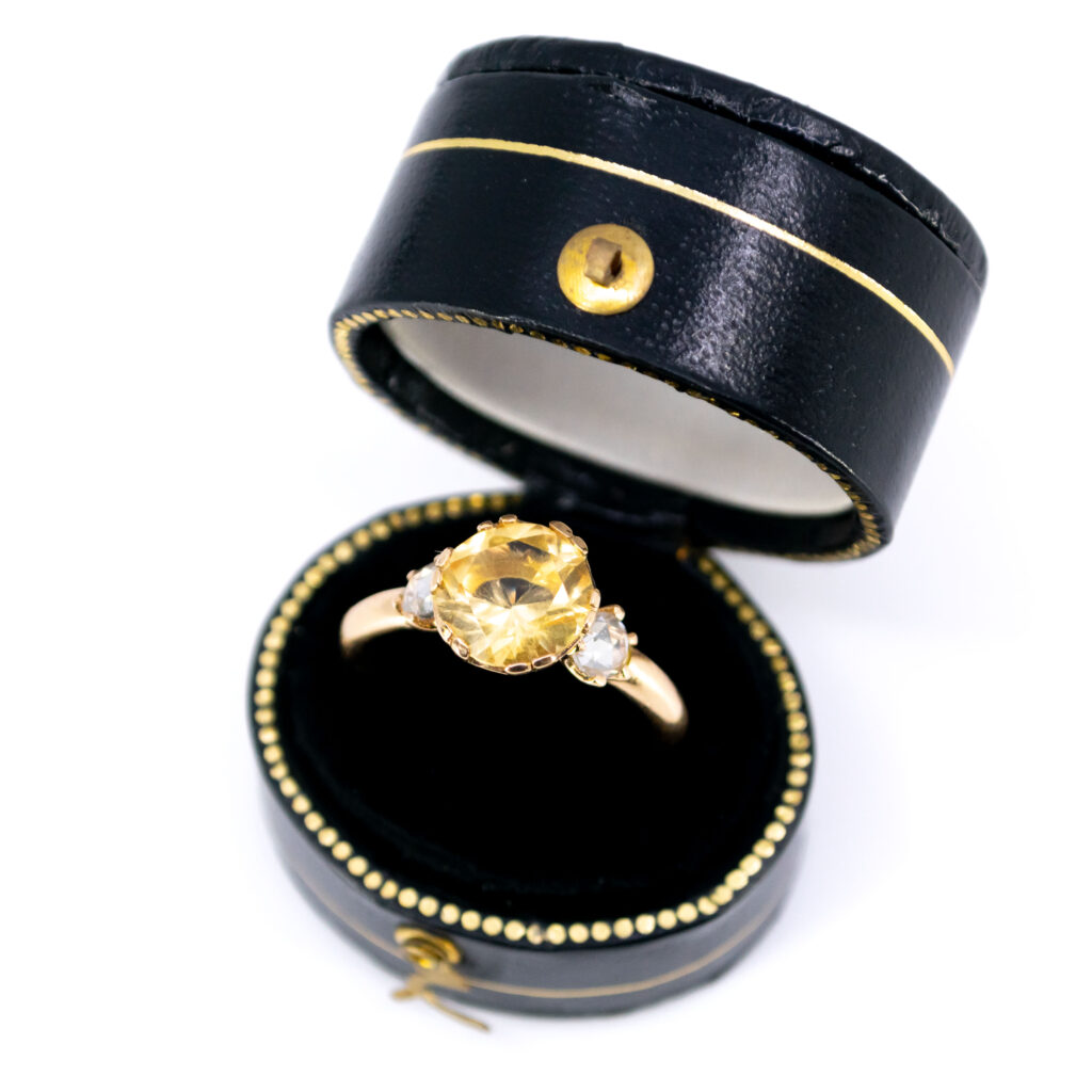 Citrine Diamond 14k Solitaire Ring 13156-5052 Image5