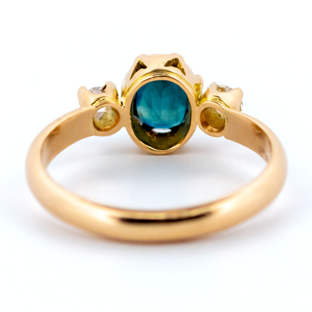 Sapphire Diamond 14k Trilogy Ring 13257-5086 Image5