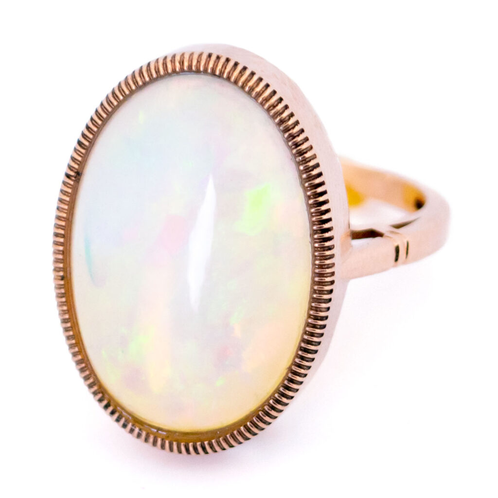 Opaal 14k ovale ring 13303-8130 Afbeelding3