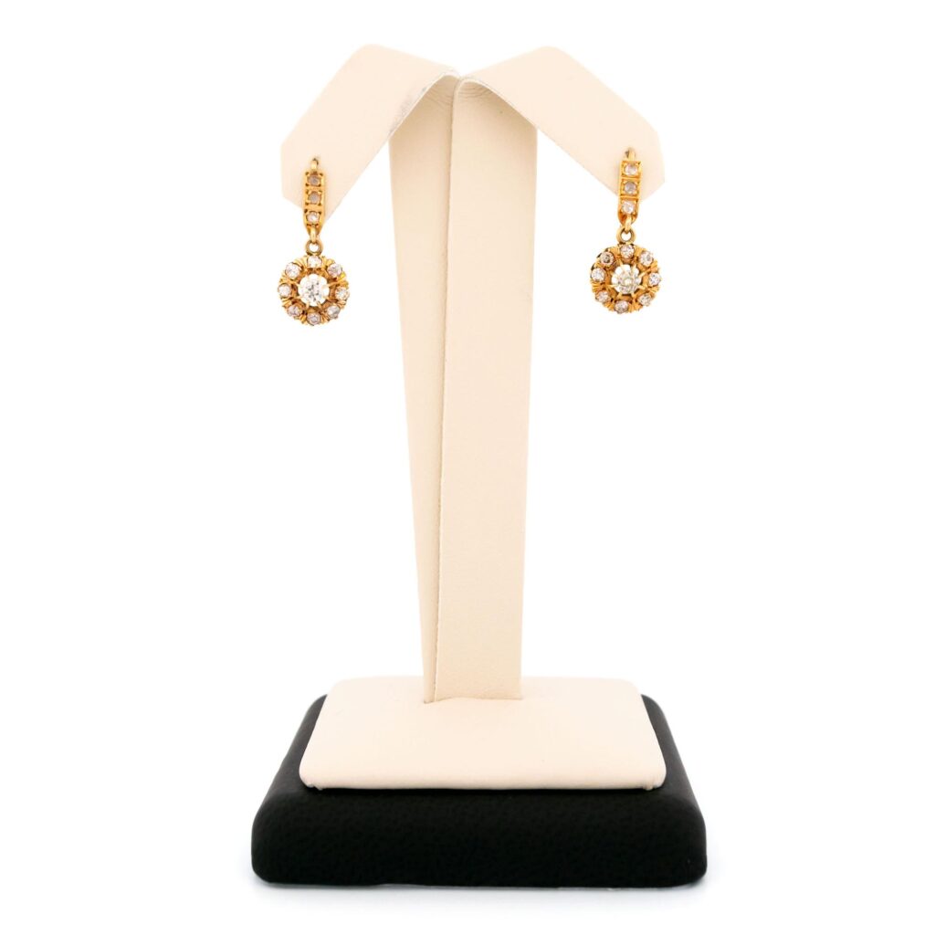 Orecchini a grappolo di diamanti 18k 13740-2404 Immagine1