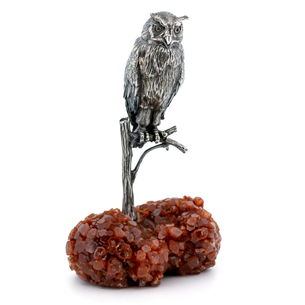 Quartz Silver Owl Miniature 13868-2971 Image2