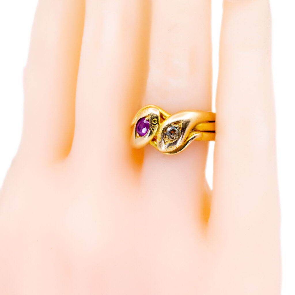 Diamond Ruby 14k Snake Ring 14062-8279 Image2