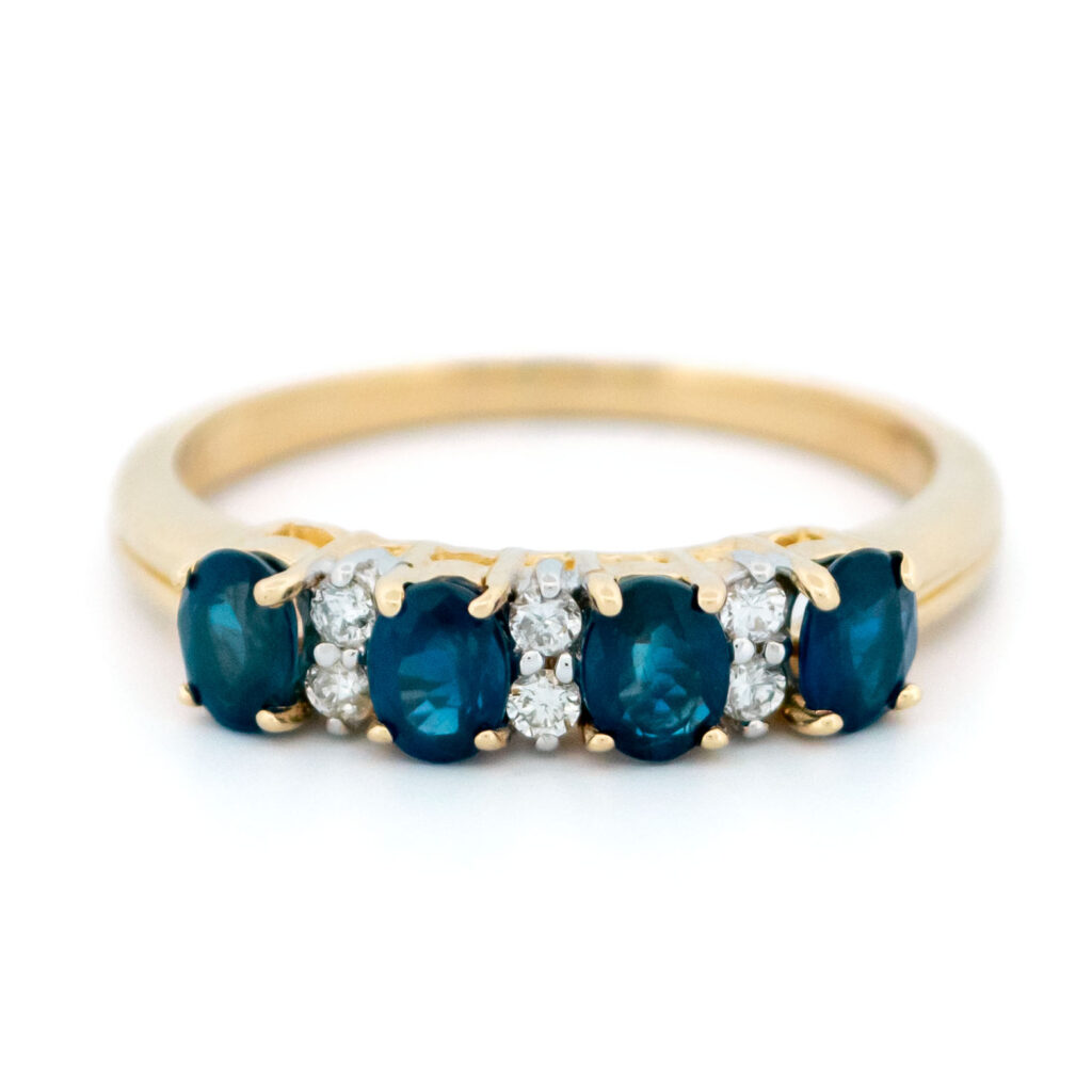 Diamond Sapphire 14k Row Ring 14066-8283 Image1