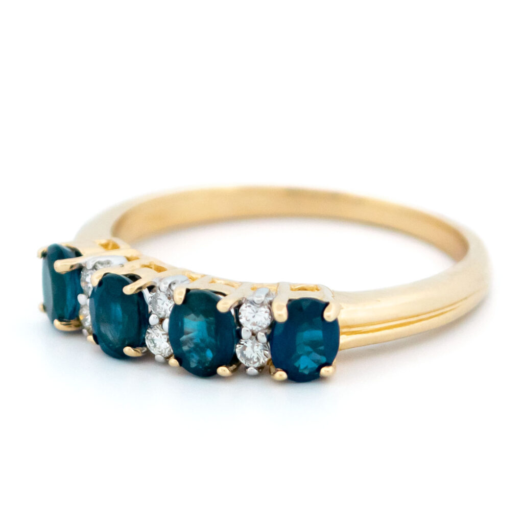 Diamond Sapphire 14k Row Ring 14066-8283 Image3