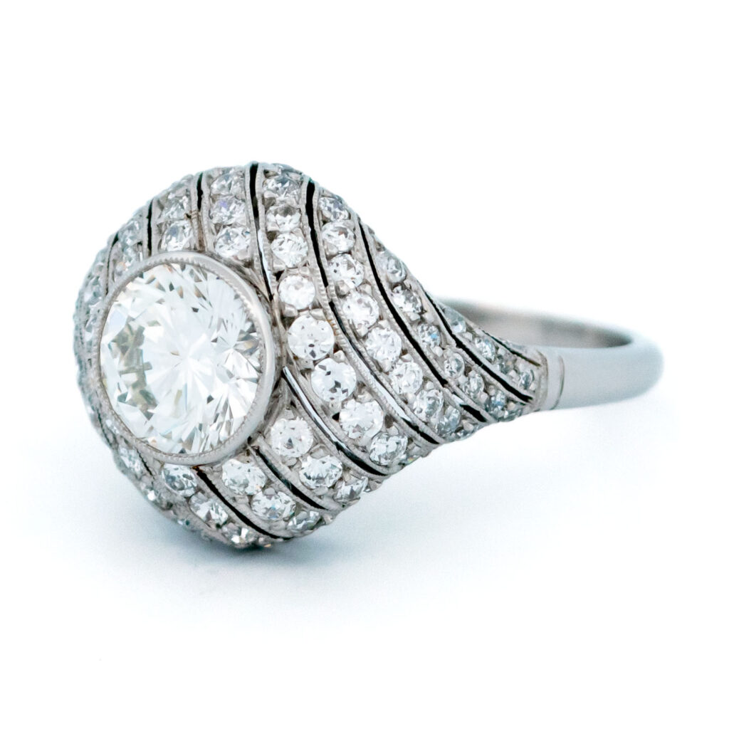 Anello in platino con diamanti 14261-2427 Immagine4