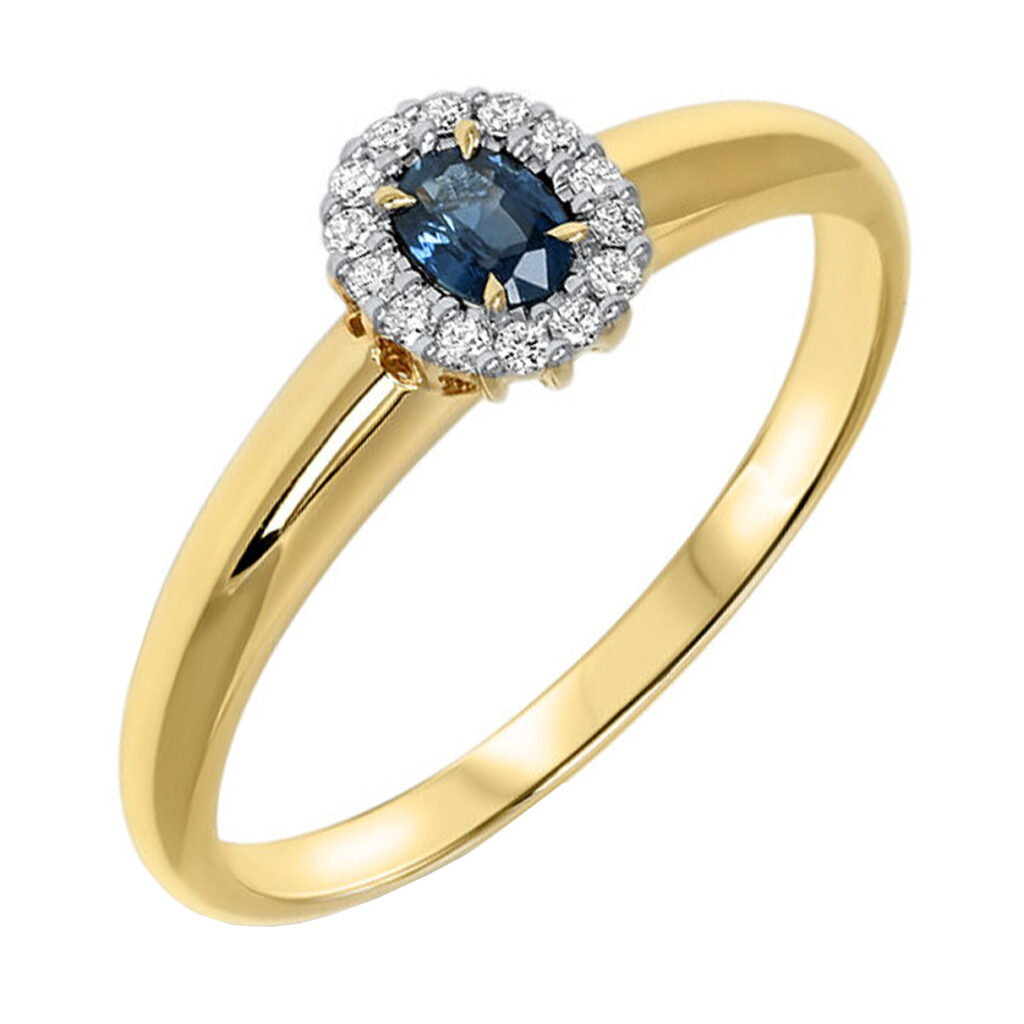 Sapphire Diamond 14k Cluster Ring 14606-8377 Image1