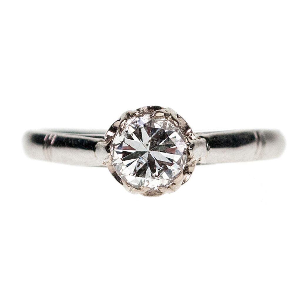 Diamond Platinum Solitaire Ring 2100-0108 Image1