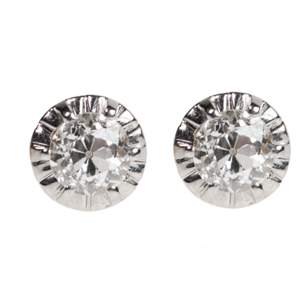Diamond Platinum Solitaire Oorbellen 5837-1869 Afbeelding1