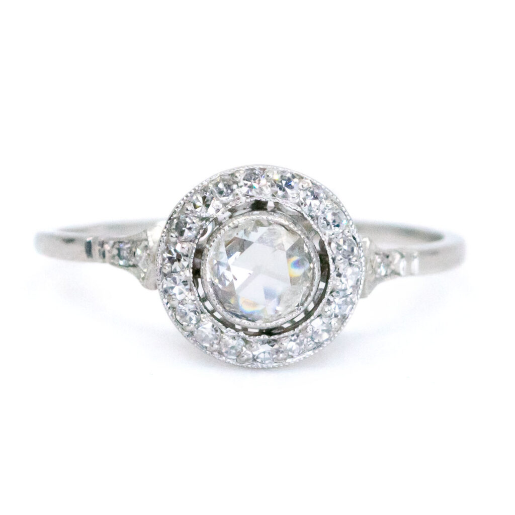 Diamant platina halo ring 6934-4867 Afbeelding1