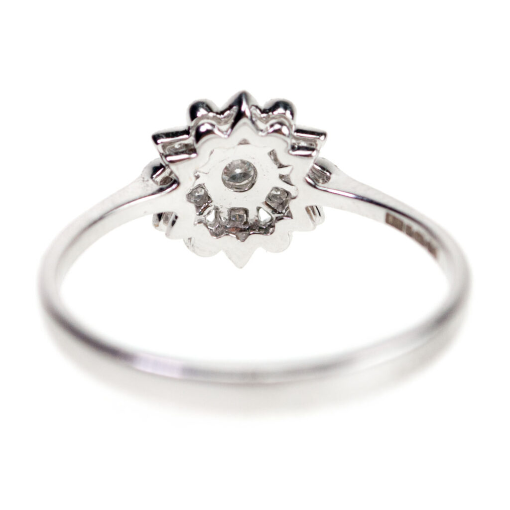 Anello a grappolo di diamanti 18 carati 7035-0694 Immagine3