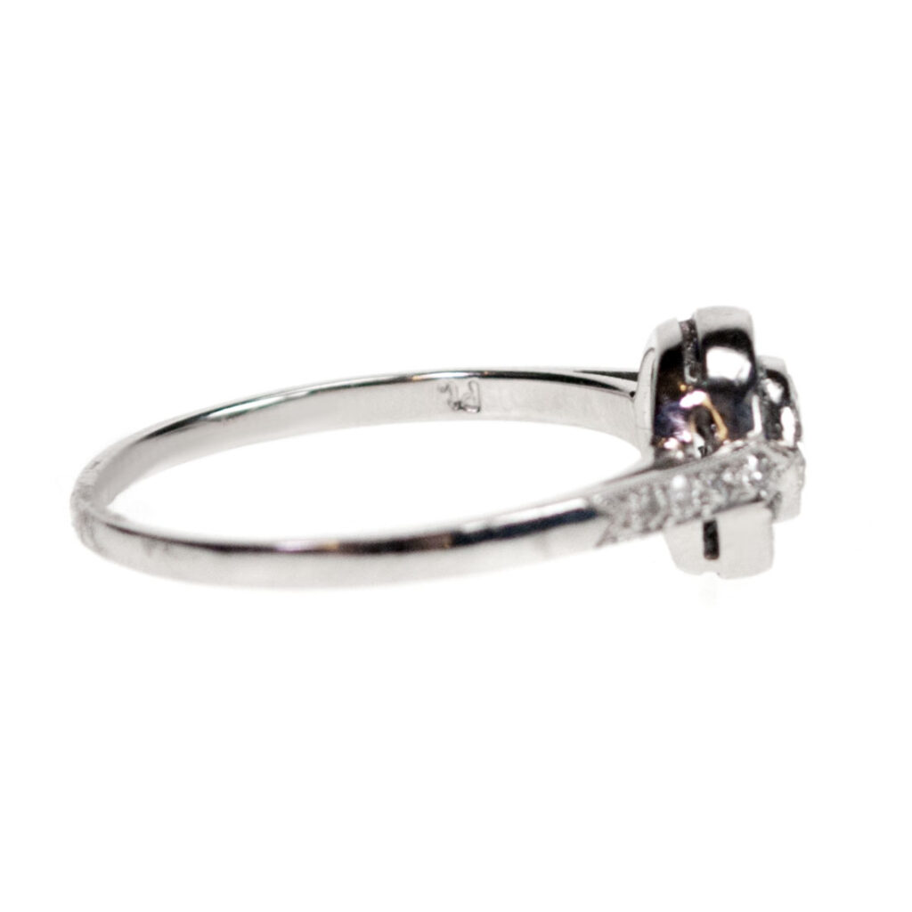 Diamond Sapphire Platinum Target Ring 7745-4917 Image4