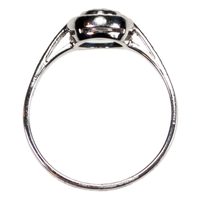 Diamond Sapphire Platinum Target Ring 7745-4917 Image5