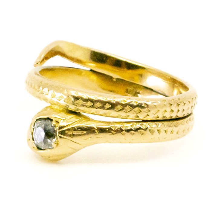 Diamond 18k Snake Ring 8608-2085 Image2