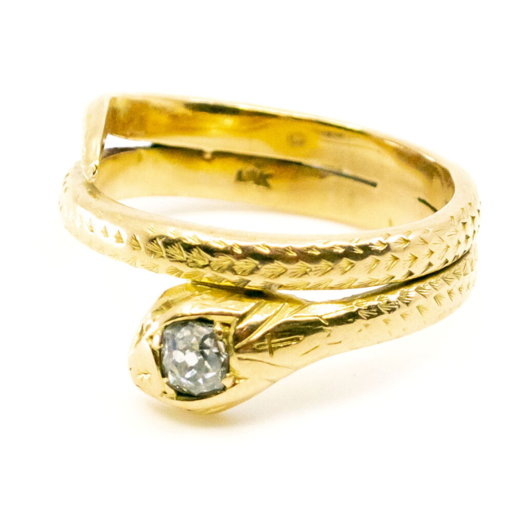 Diamond 18k Snake Ring 8608-2085 Image3