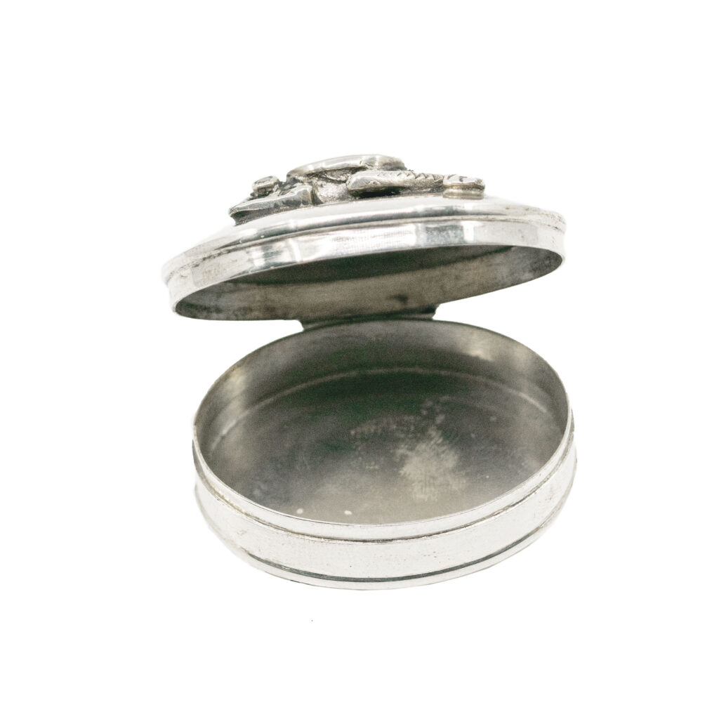 Scatola "rana" in argento marcasite (pirite) di granato 9646-2691 Immagine3