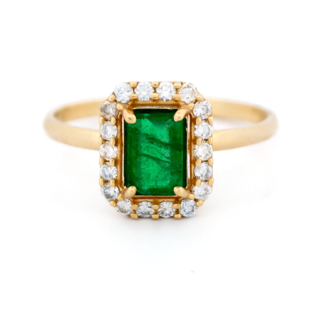 Emerald Diamond 14k Cluster Ring 14971-8444 Image1