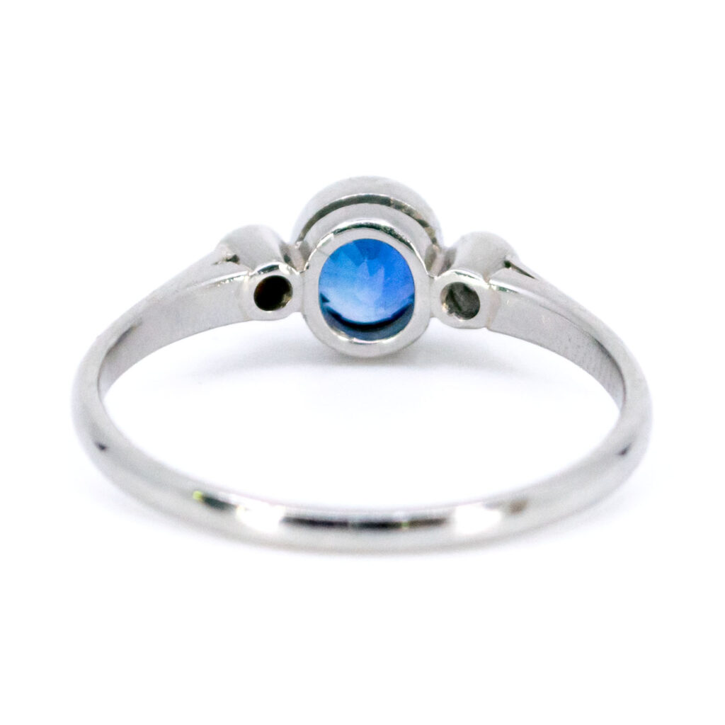 Saffierdiamanten platina trilogiering 13212-5060 Afbeelding5