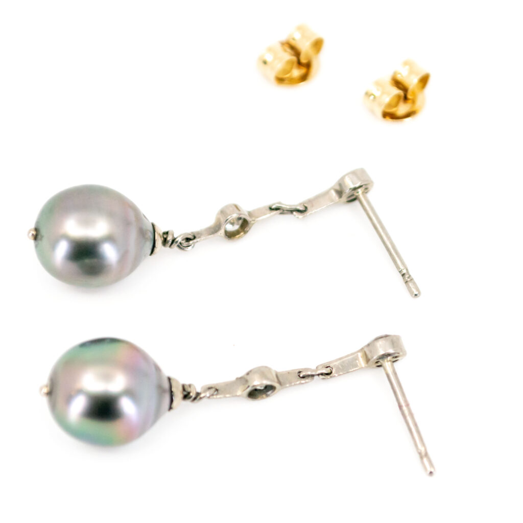 Orecchini pendenti con perle di diamanti 18 carati 6883-0845 Image5