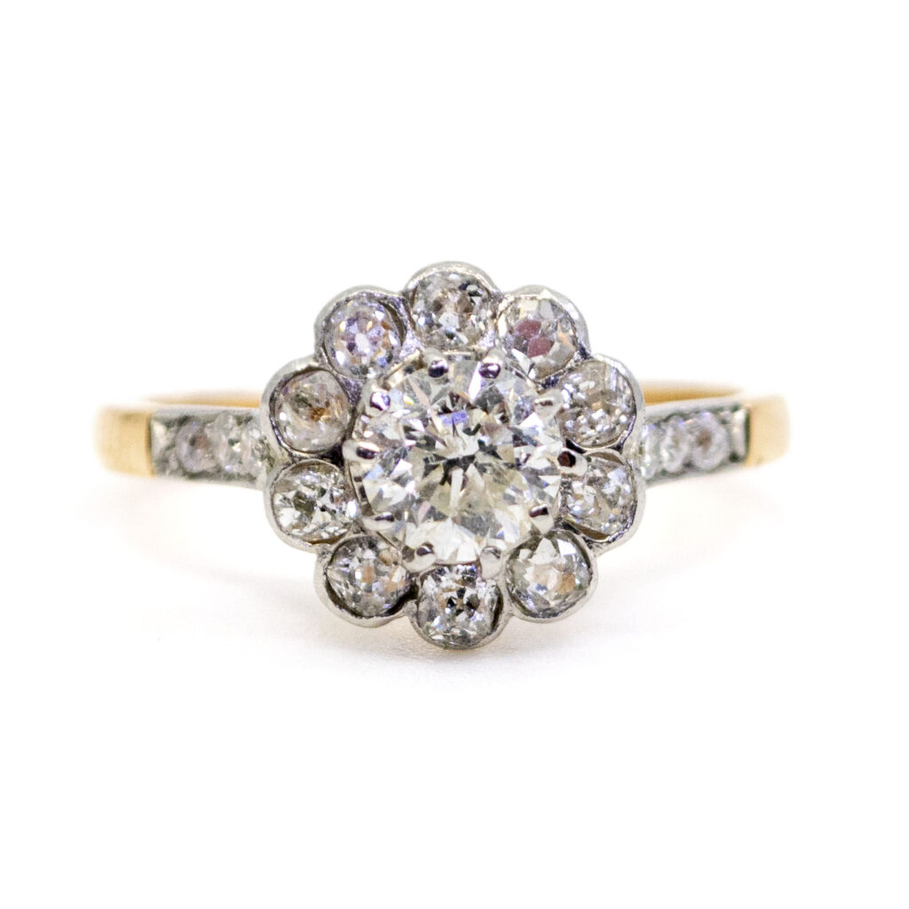 Diamond 18k Platinum Cluster Ring 10314-4983 Image1