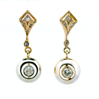 Diamond 18k Platinum Deco Earrings 10530-6626 Image1