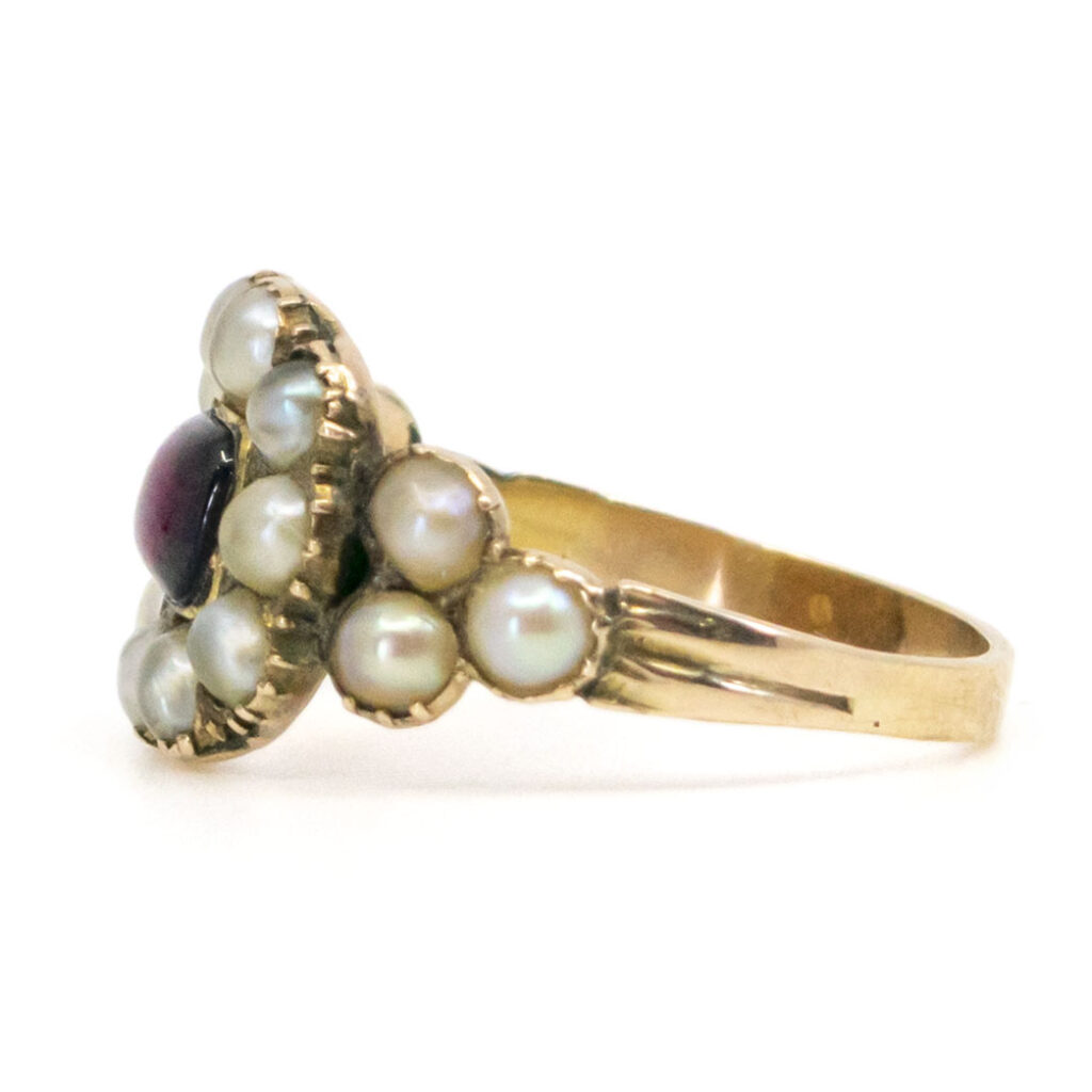 Garnet Pearl 14k Georgian Ring 10812-6717 Image3