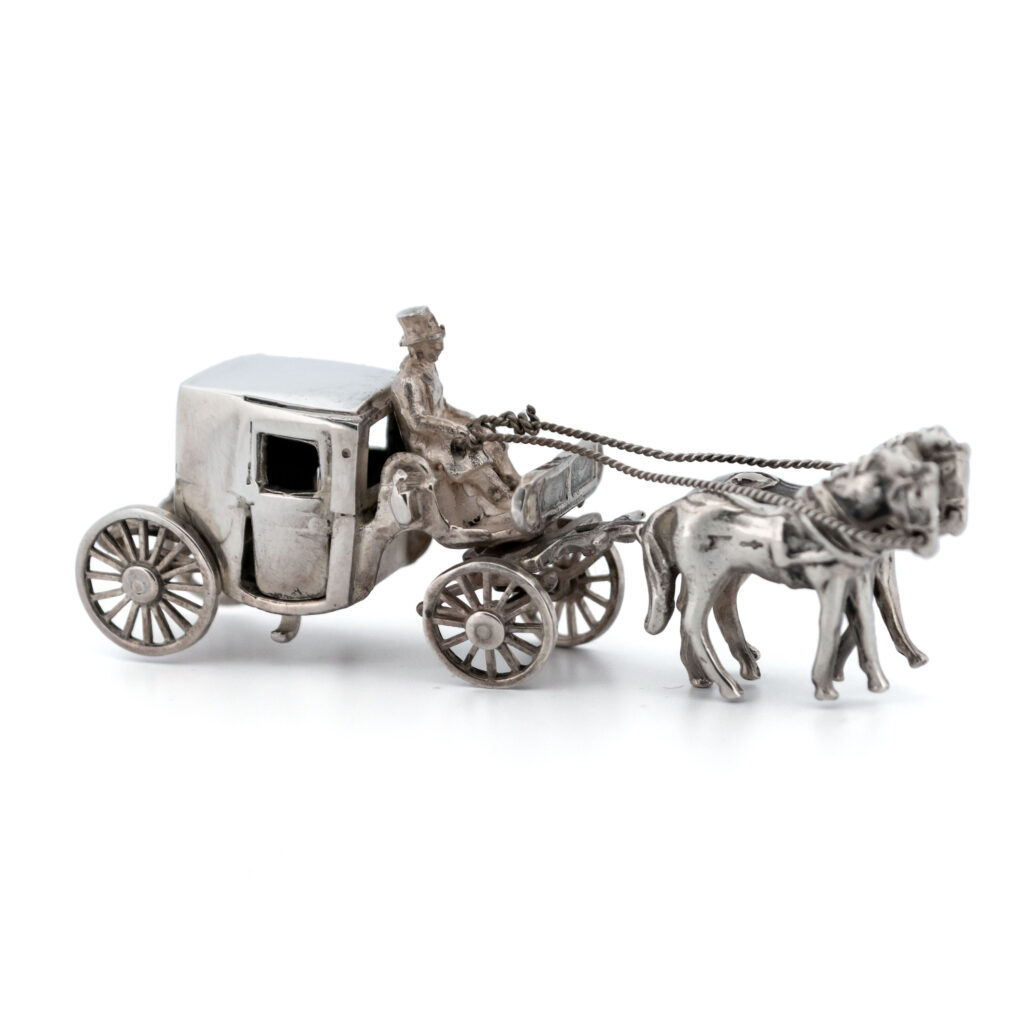 Silver "Horse Drawn Carriage" Miniature 10983-2814 Image4