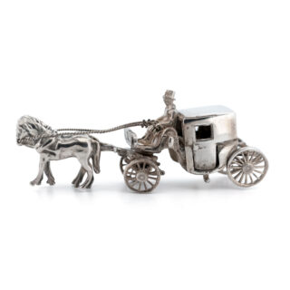 Miniatura Prata "Carruagem Puxada por Cavalos" 10983-2814 Imagem1