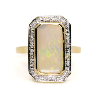 Opal Diamond 14k Rectangle-Shape Ring 11000-0174 Image1