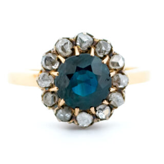 Sapphire Diamond 18k Antique Ring 11497-2282 Image1