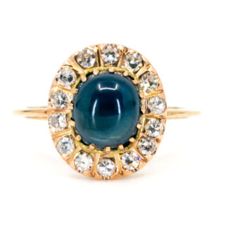 Sapphire Diamond 18k Cluster Ring 11499-2284 Image1