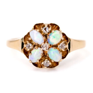 Anello antico con diamante opale 14k 11541-7069 Immagine1